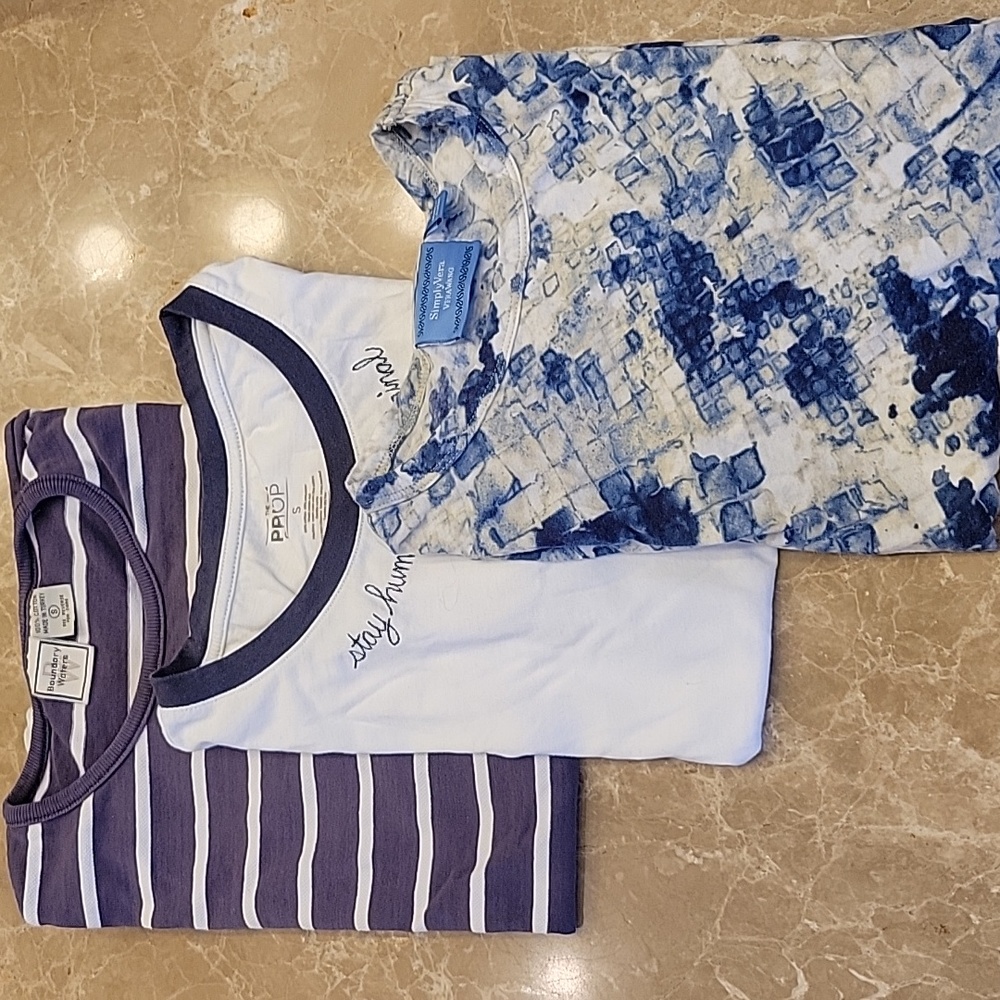 Set of 3 Variety-Pack Short-sleeved T-Shirts, S